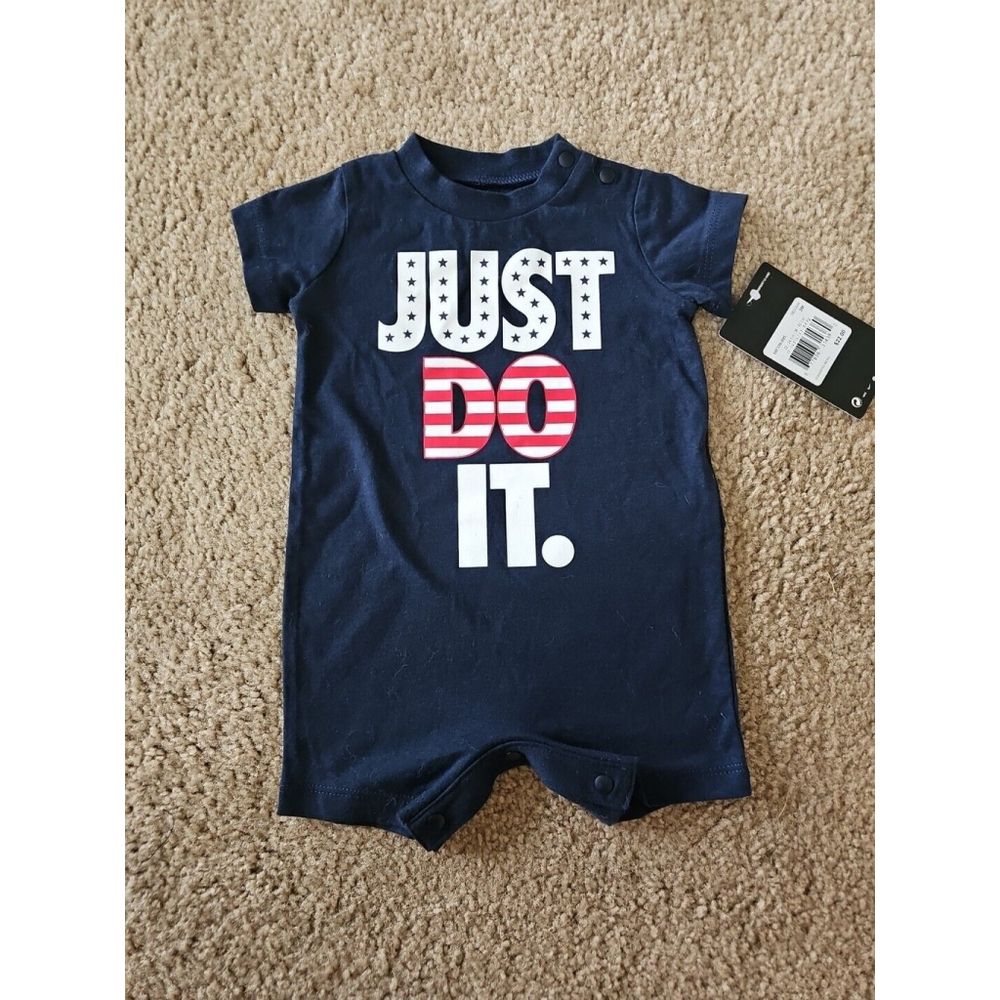 Nike Baby Boys Romper Blue Size 3 Months